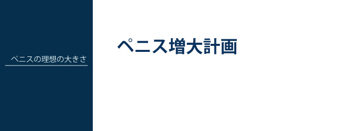 ペニス増大計画