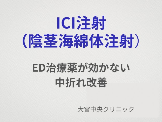 ICI注射(陰茎海綿体注射)|ED治療薬が効かない方の治療