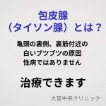 包皮腺（タイソン腺）とは亀頭の裏側にできるブツブツの原因と治療